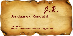 Jandaurek Romuald névjegykártya